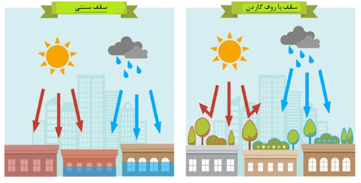 مزایای زیست محیطی روف گاردن